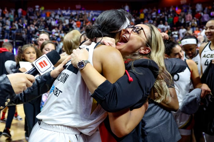 Aces coach Becky Hammon and star A’Ja Wilson